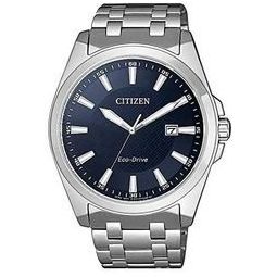 citizen 西铁城 citizen 西铁城 蓝宝石镜面男式模拟石英手表不锈钢