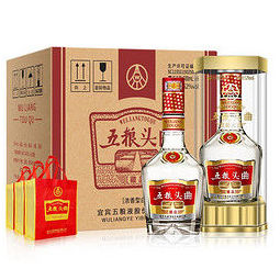 wuliangye 五粮液 股份五粮头曲藏品52度500ml*6瓶整箱装浓香型白酒 6