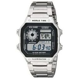 casio 卡西欧 ae1200whd-1a 男士不锈钢数字手表