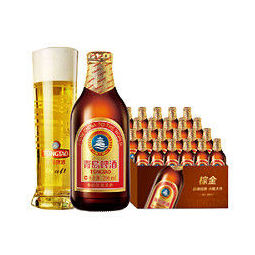 tsingtao 青岛啤酒 11度小棕金 296ml*24瓶整箱装黄啤酒 99元