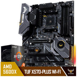 asus 华硕 tuf gaming x570-plus (wi-fi)主板 amd 锐龙5 (r5)5600x