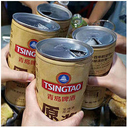 tsingtao 青岛啤酒 青岛原浆啤酒1l*6罐 麦芽汁13°p 7天鲜活 高浓度