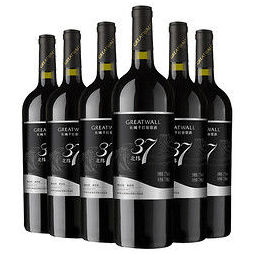 greatwall 长城葡萄酒 长城北纬37解百纳干红葡萄酒750ml*6瓶
