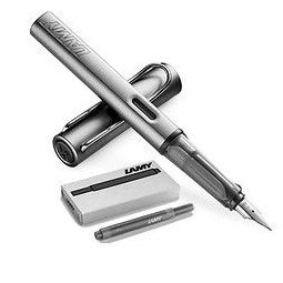 lamy 凌美 恒星系列 钢笔 银灰色 f尖 t10黑色墨水胆 129元