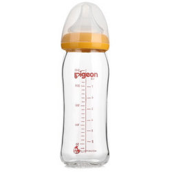 Pigeon 贝亲 婴儿玻璃奶瓶 240ml+L奶嘴