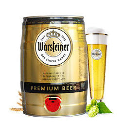 warsteiner 沃斯坦 德国原装进口沃斯坦皮尔森啤酒 黄啤酒5l桶装[临期