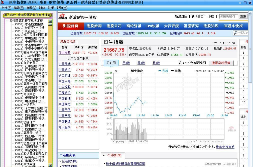 香港所有股票行情信息快速查2.1