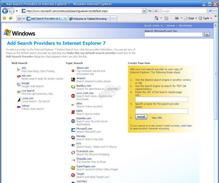 Internet Explorer 7.0(IE7)英文版 for XP下载_Int