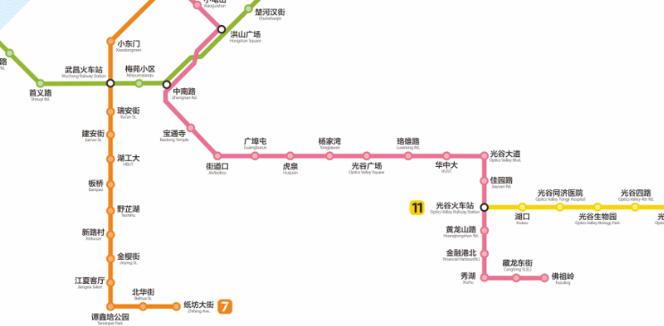 2018年武汉地铁运营线路图最新版下载_2018