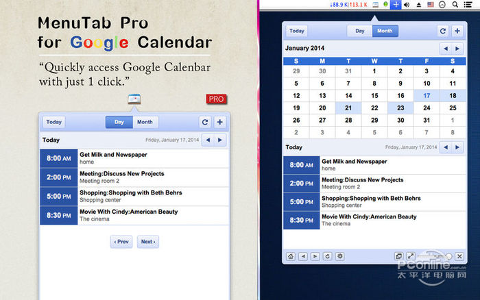 MenuTab Pro for Google Calendar Mac版 1.2.6