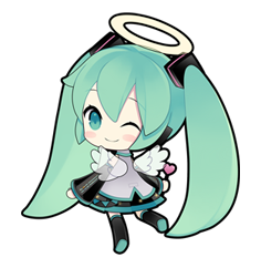 初音未来QQ表情下载_初音未来QQ表情官不表情包不听听狗图片