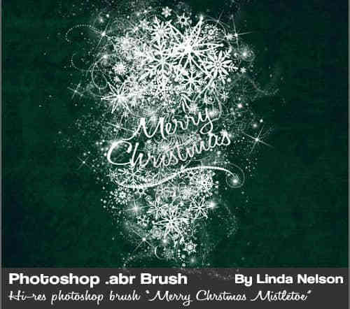 时尚圣诞节背景涂鸦装饰Photoshop笔刷素材下