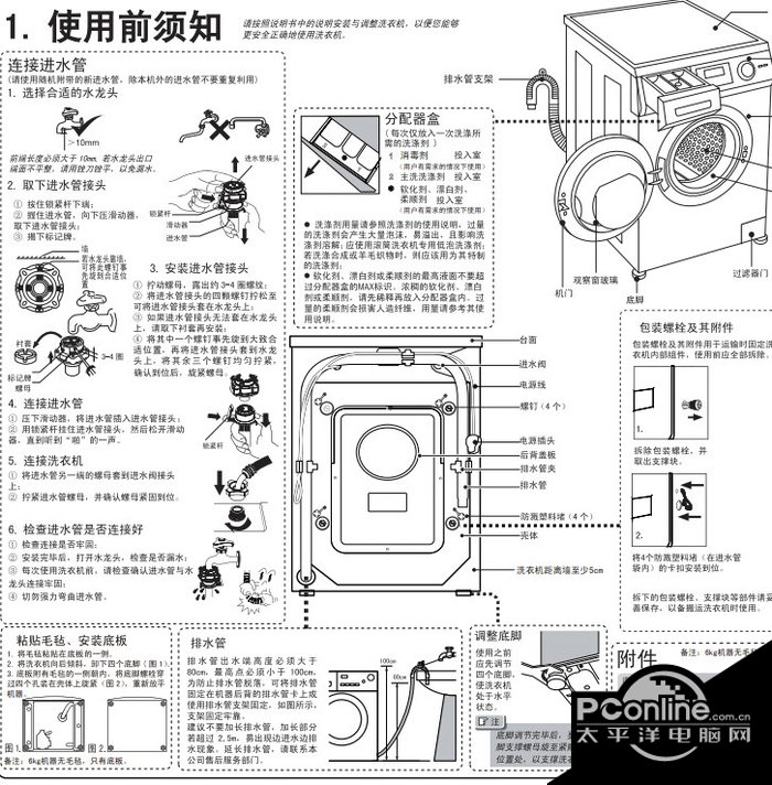 海尔XQG70-10288A滚筒洗衣机使用说明书