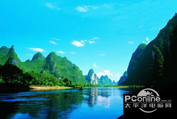 桂林山水高清风景图 绿色版