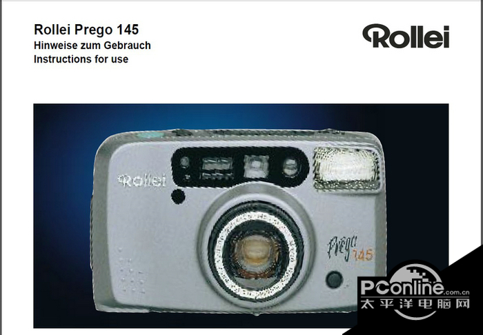 Rollei Prego 145数码相机英文说明书 正式版