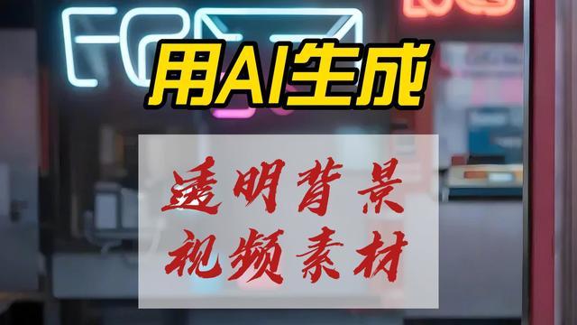 用AI生成透明背景视频素材