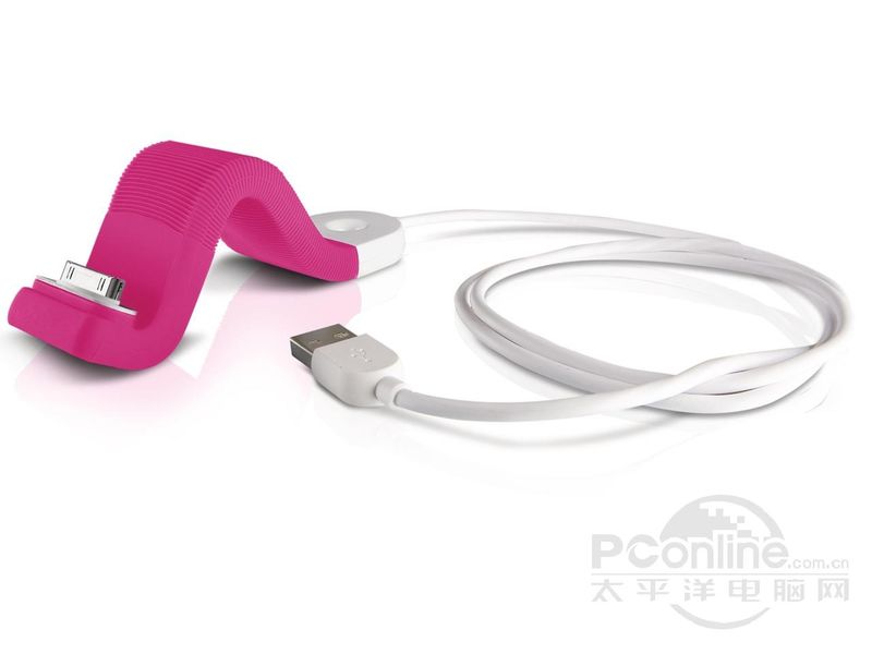 飞利浦iPone/iPod USB同步充电器DLC2407 桃粉色 图片1