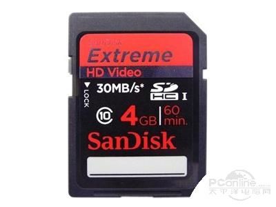 闪迪Extreme HD video SDHC卡 Class10(4GB)图1