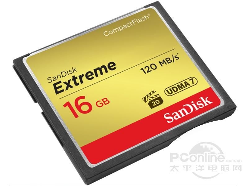 闪迪至尊极速CompactFlash存储卡SDCFXS(16GB) 图1