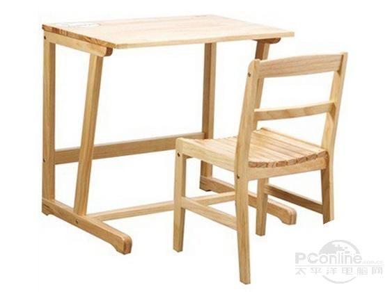 小龙哈彼儿童实木书桌椅子组合LMS600 图片1