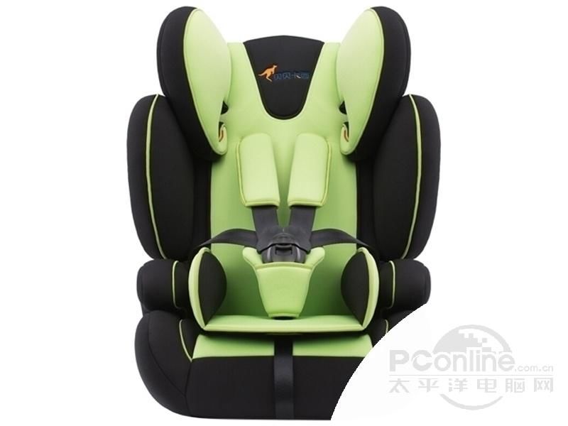 贝贝卡西汽车用儿童安全座椅婴儿宝宝9月-12岁安全座椅3C认证 草绿色