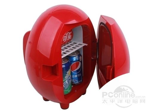 汉斯4.5L蛋形冰箱车载冰箱 家用小冰箱 创意保温箱 红色