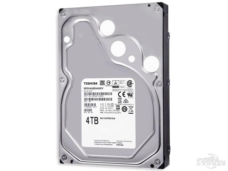 东芝监控 4TB 128M SATA 硬盘(MD04ABA400V) 主图