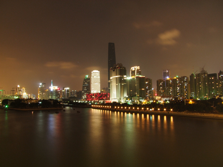 广州夜景—猎德桥上
