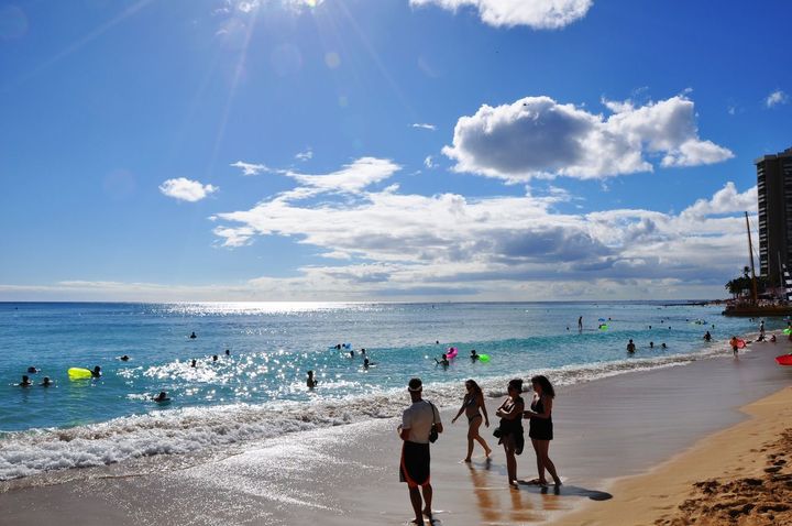 【冲浪,沙滩,黄昏摄影图片】美国夏威夷岛纪实
