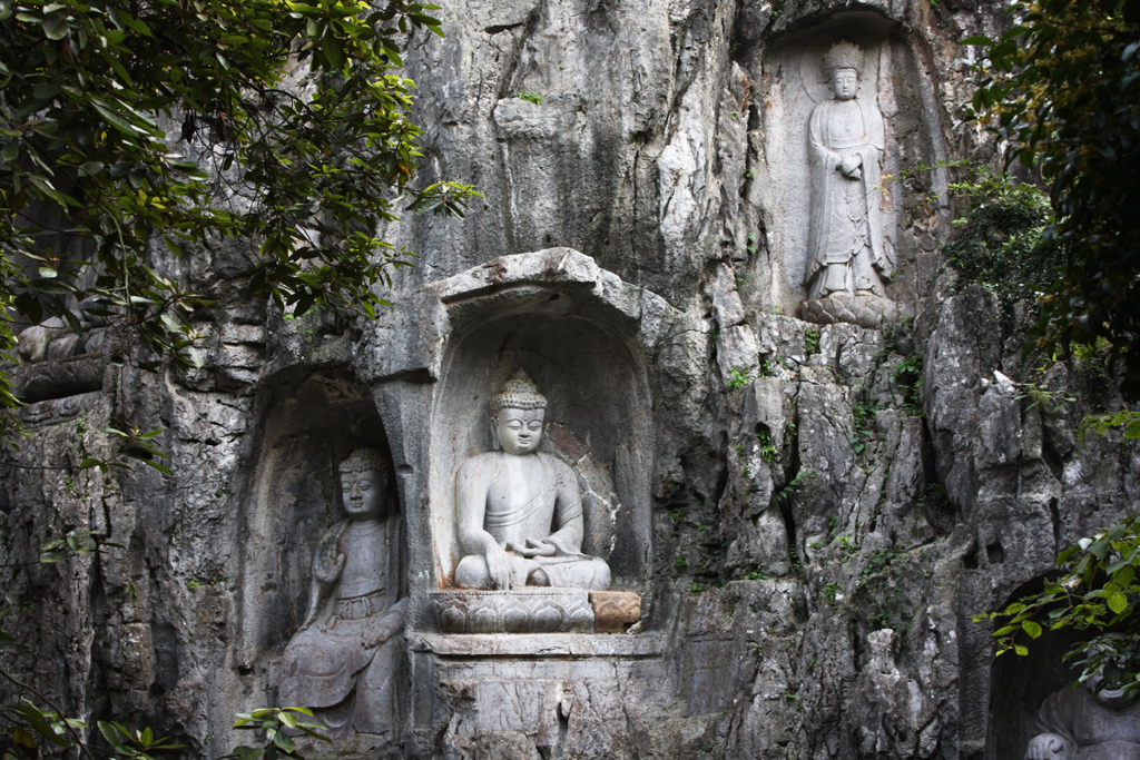 杭州灵隐寺飞来峰佛像雕刻群