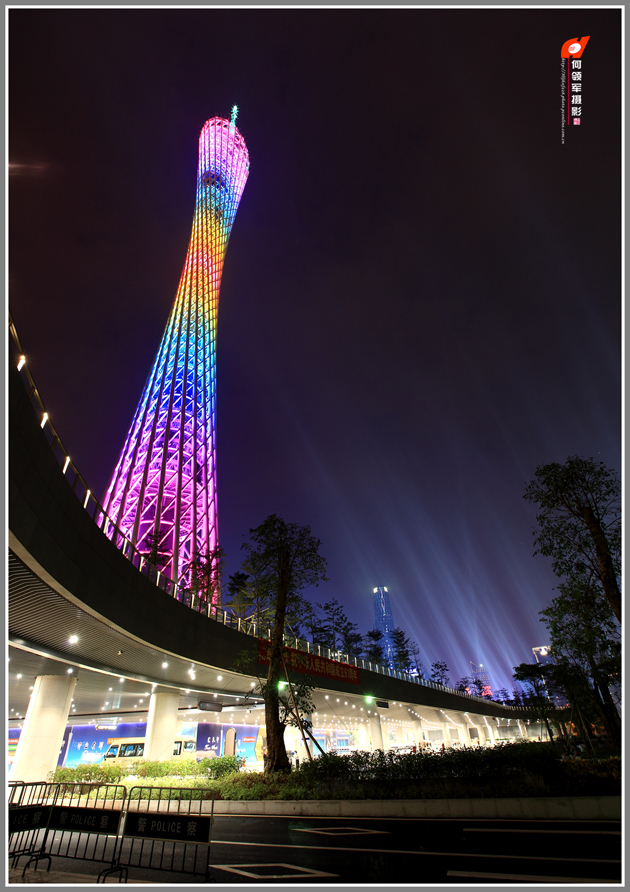 十一广州塔的夜色