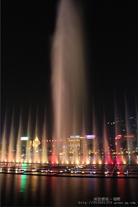 【柳州夜景喷泉摄影图片】柳江河风光摄影_洣