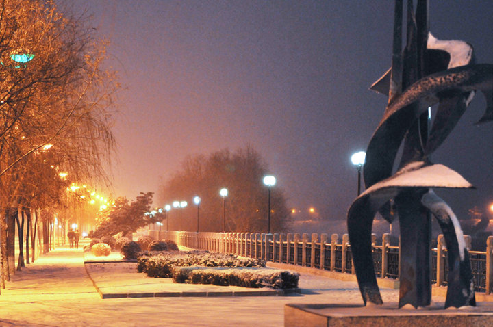 【初雪夜拍摄影图片】桦甸风光旅游摄影_掠影