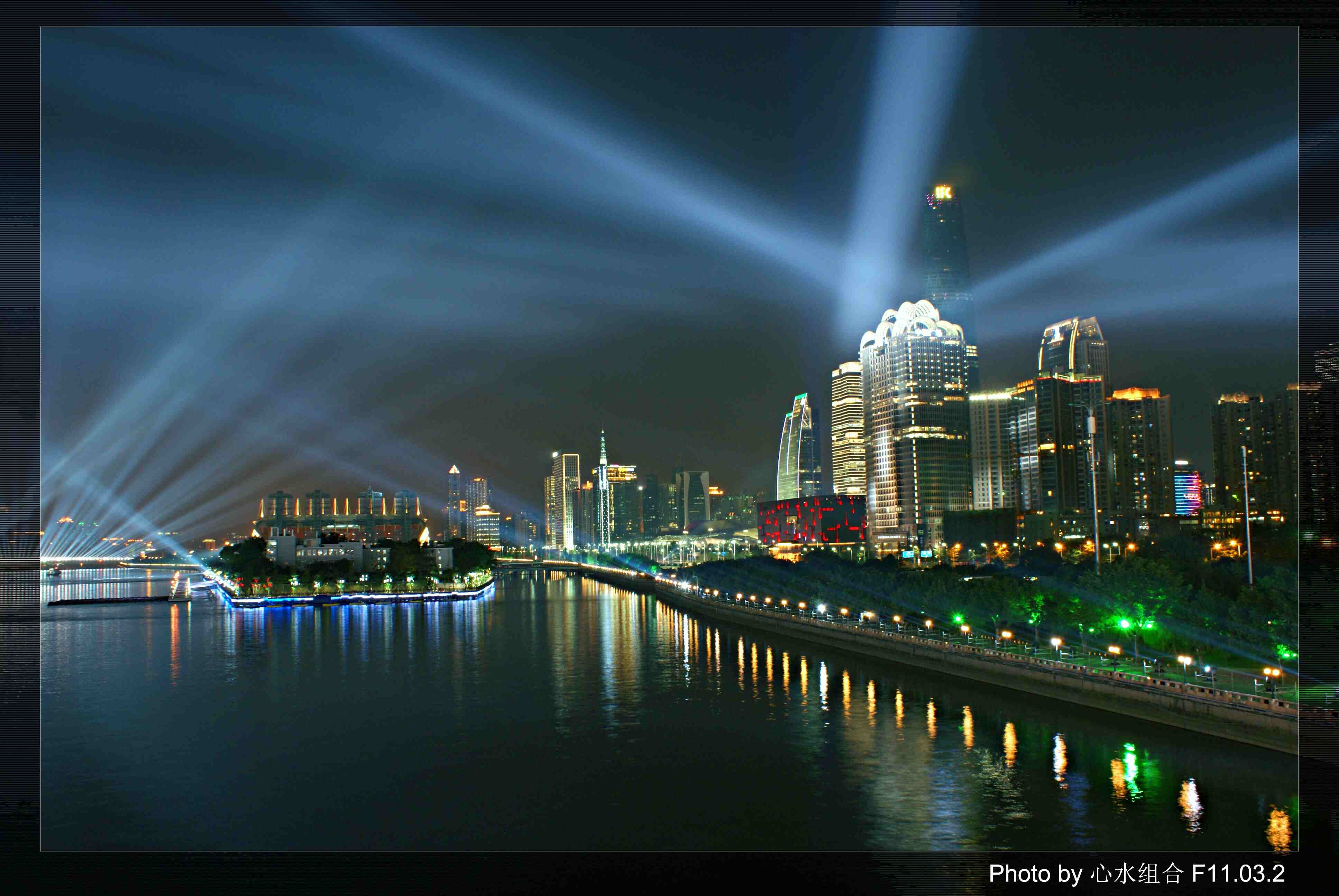 【广州珠江夜景摄影图片】广州市.花城广场