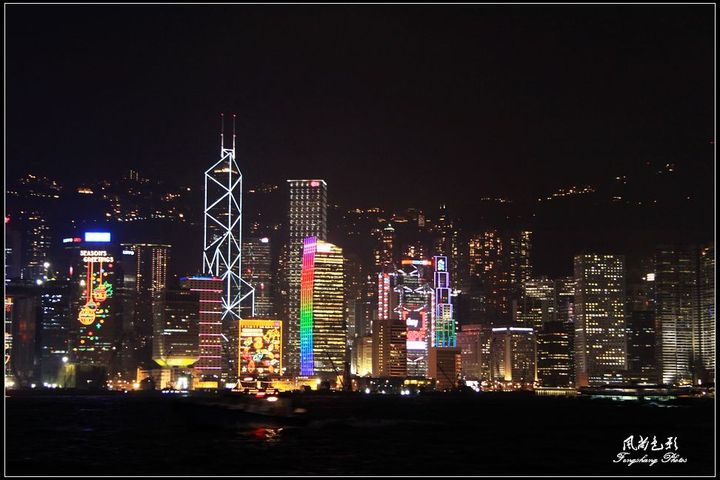 【香港维多利亚港夜景摄影图片】香港维多利亚