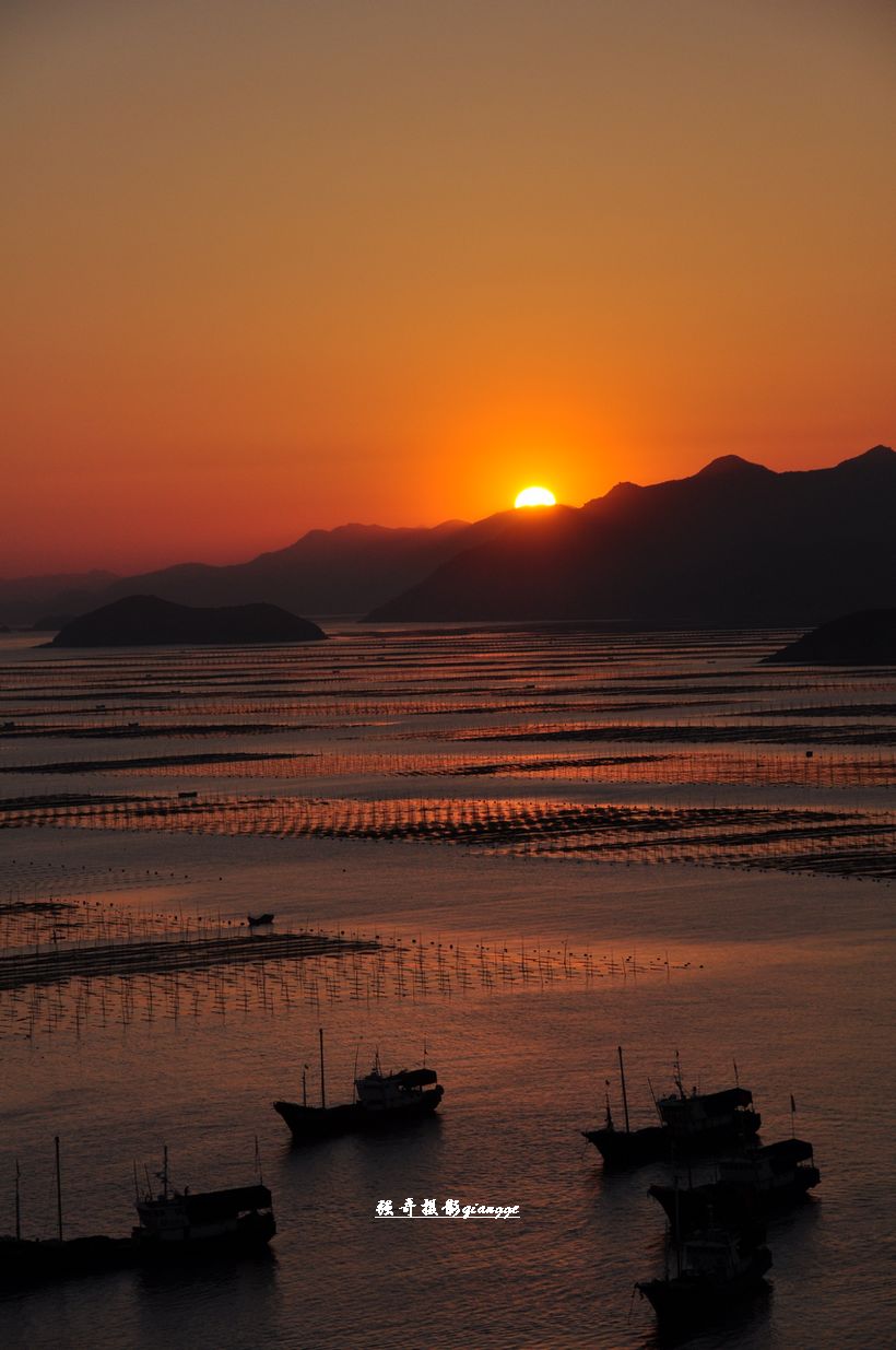 霞浦夕阳与日出