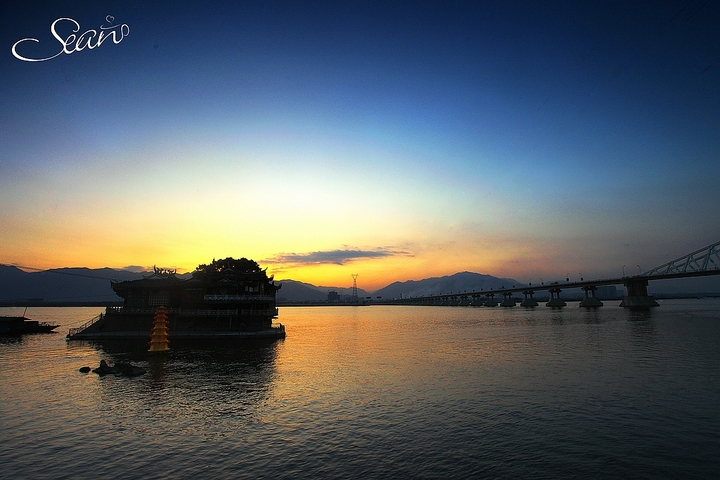 【夕阳下的金山寺摄影图片】福州风光摄影