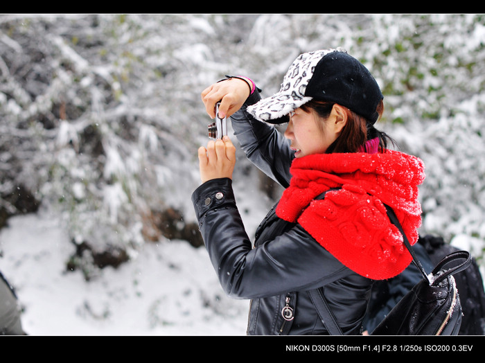 雪景人像