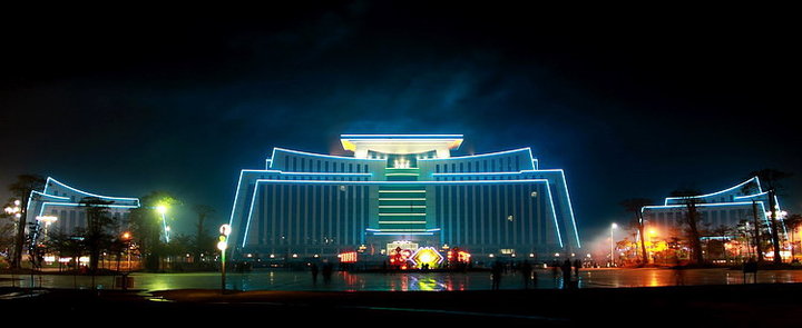 广西钦州市行政中心夜景N张