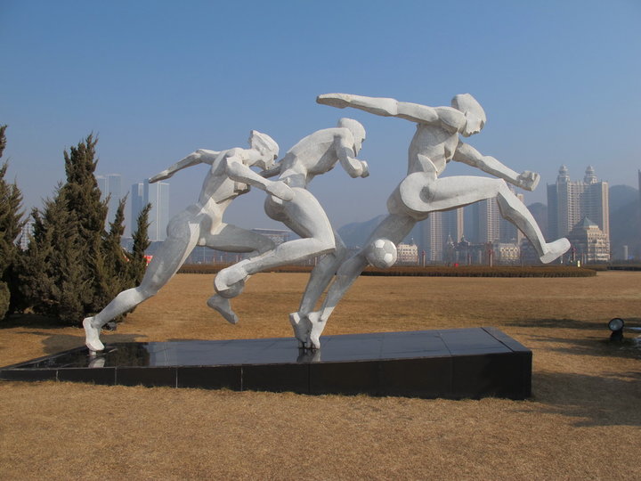 【体育运动雕塑摄影图片】大连星海广场风光旅