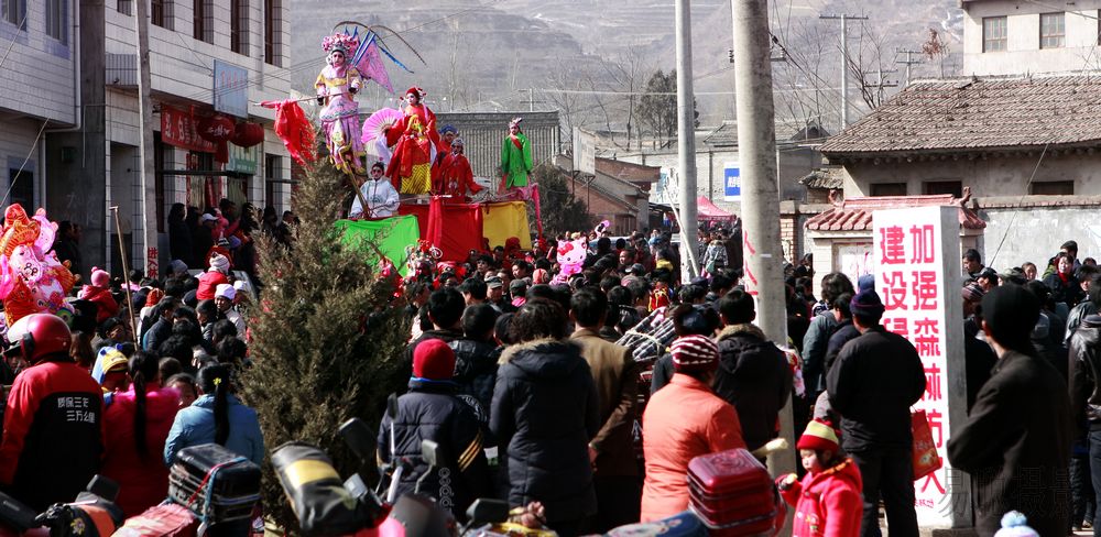 陕西陇县固关镇社火乡土气息浓