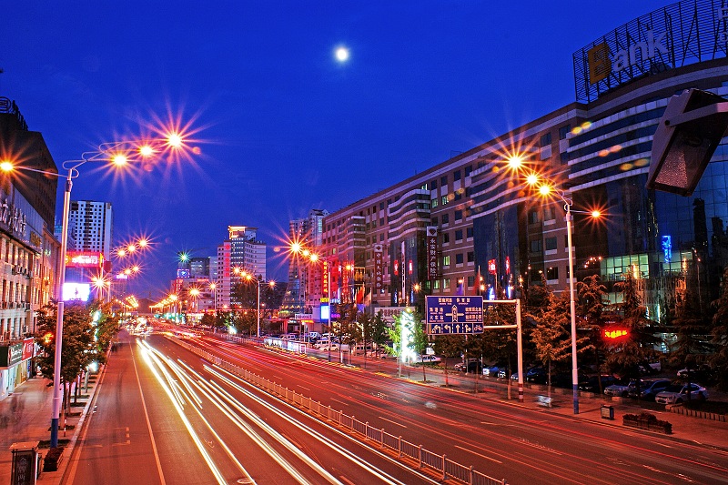 烟台市的部分夜景