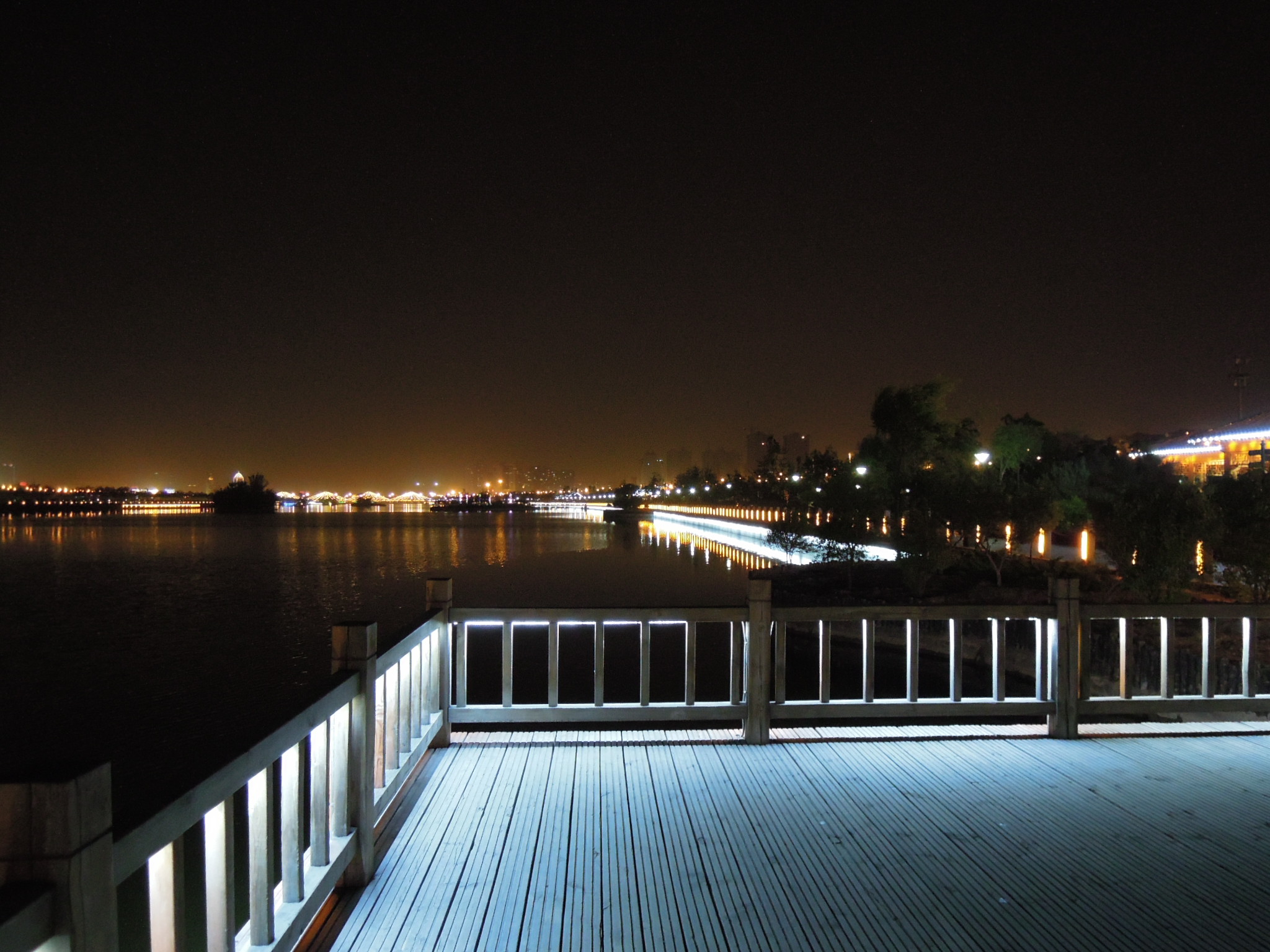 太原汾河公园长风段夜景