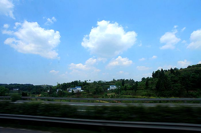 车窗外迷人的风景