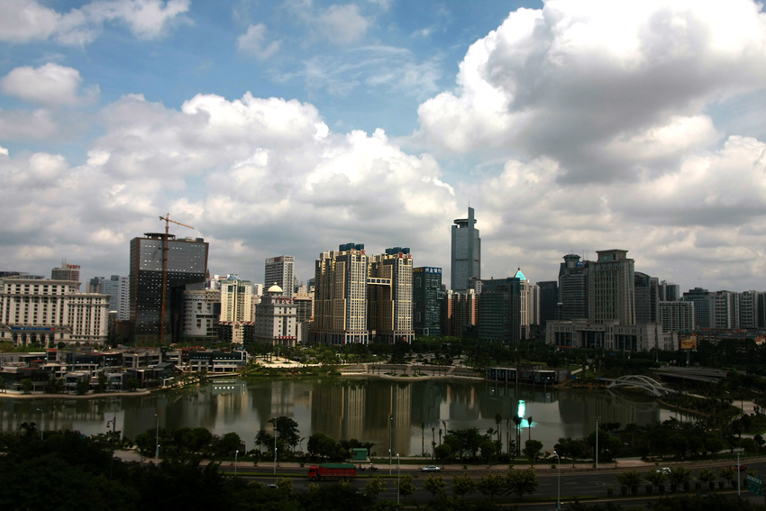 南宁民歌湖全景