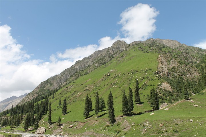 天山托木尔峰风光