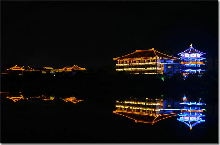 【凤凰楼台夜摄影图片】广元风光旅游摄影_太平洋电脑