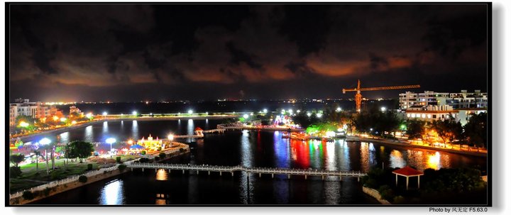 【小公园夜景摄影图片】茂名市水东镇风光旅游