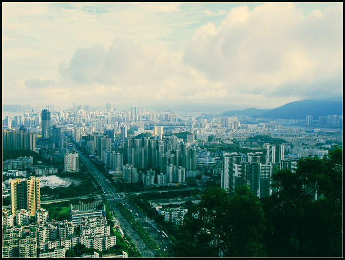 珠海板樟山上照市区