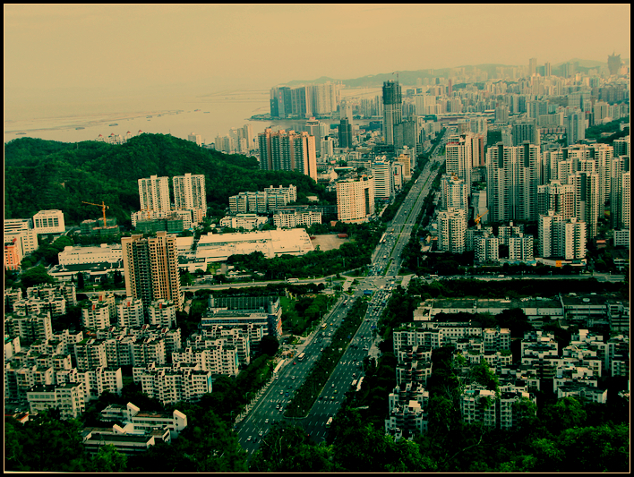 珠海板樟山上照市区